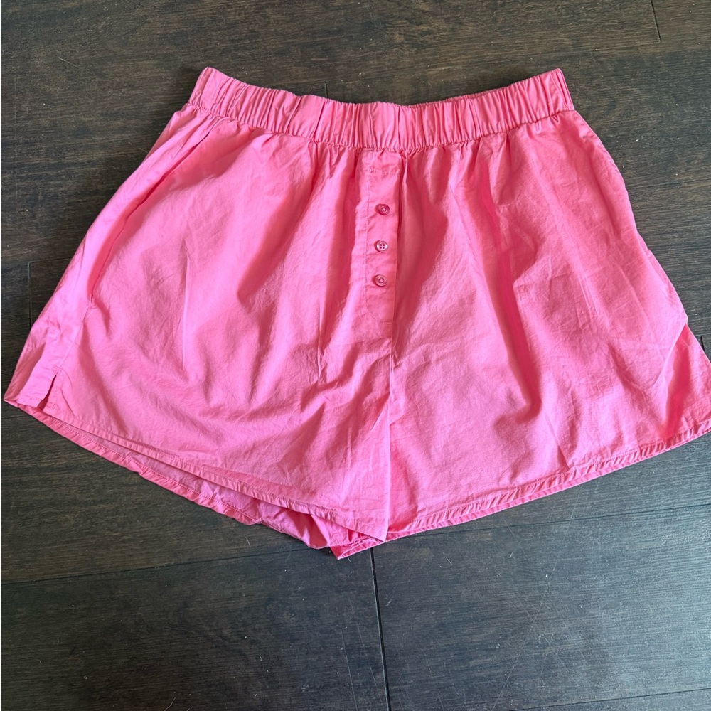 DAILY DRILLS pink poplin shorts M/L